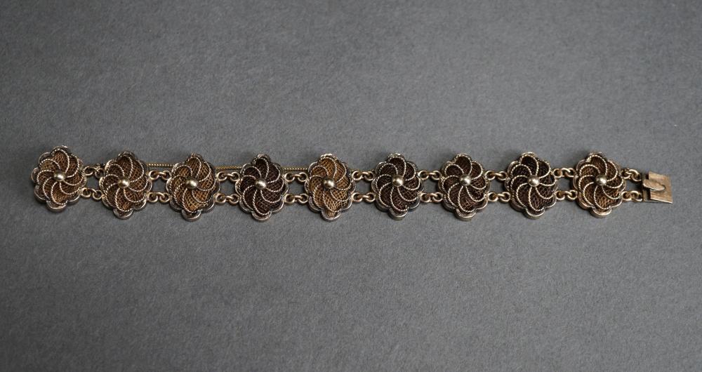 Appraisal: VICTORIAN LOW KARAT YELLOW-GOLD HAIR MOURNING BRACELET L - IN