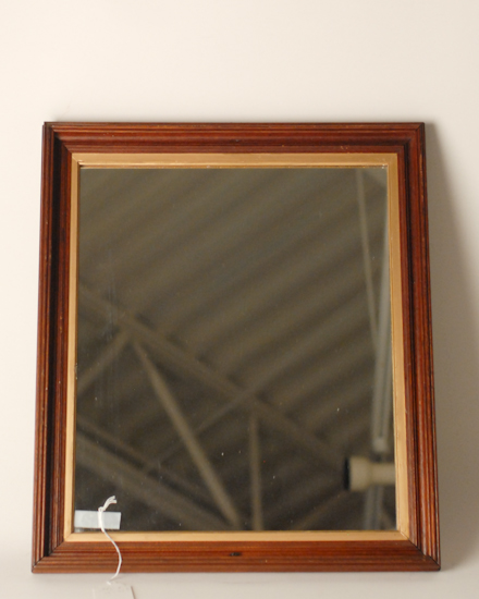 Appraisal: Walnut and Gilt Framed Mirror x