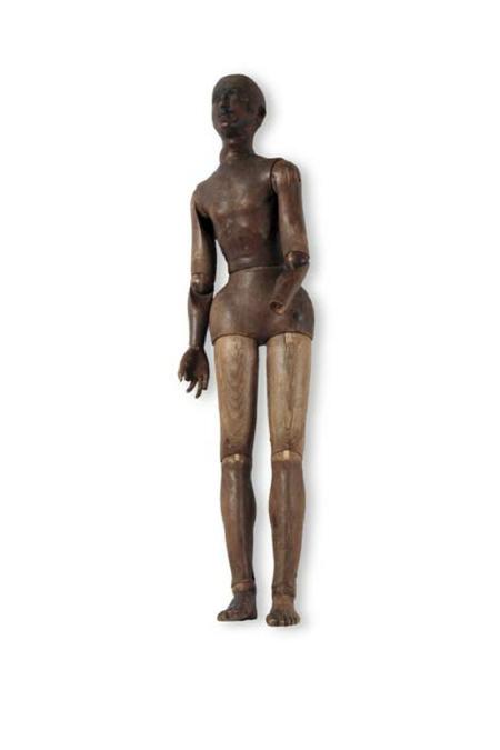 Appraisal: A large th century pine artist's Lay figure with articulated