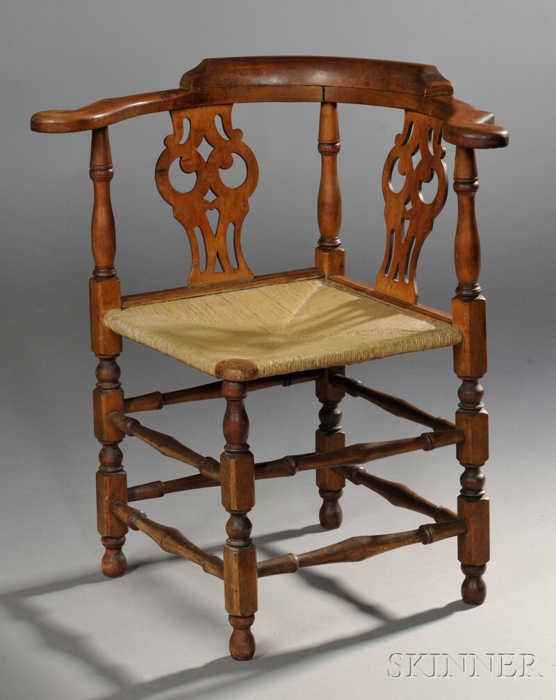 Appraisal: Maple Roundabout Chair New England last half th century with