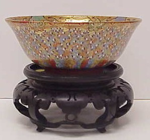 Appraisal: Japanese Kutani bowl polychrome and gilt decoration of an assembly