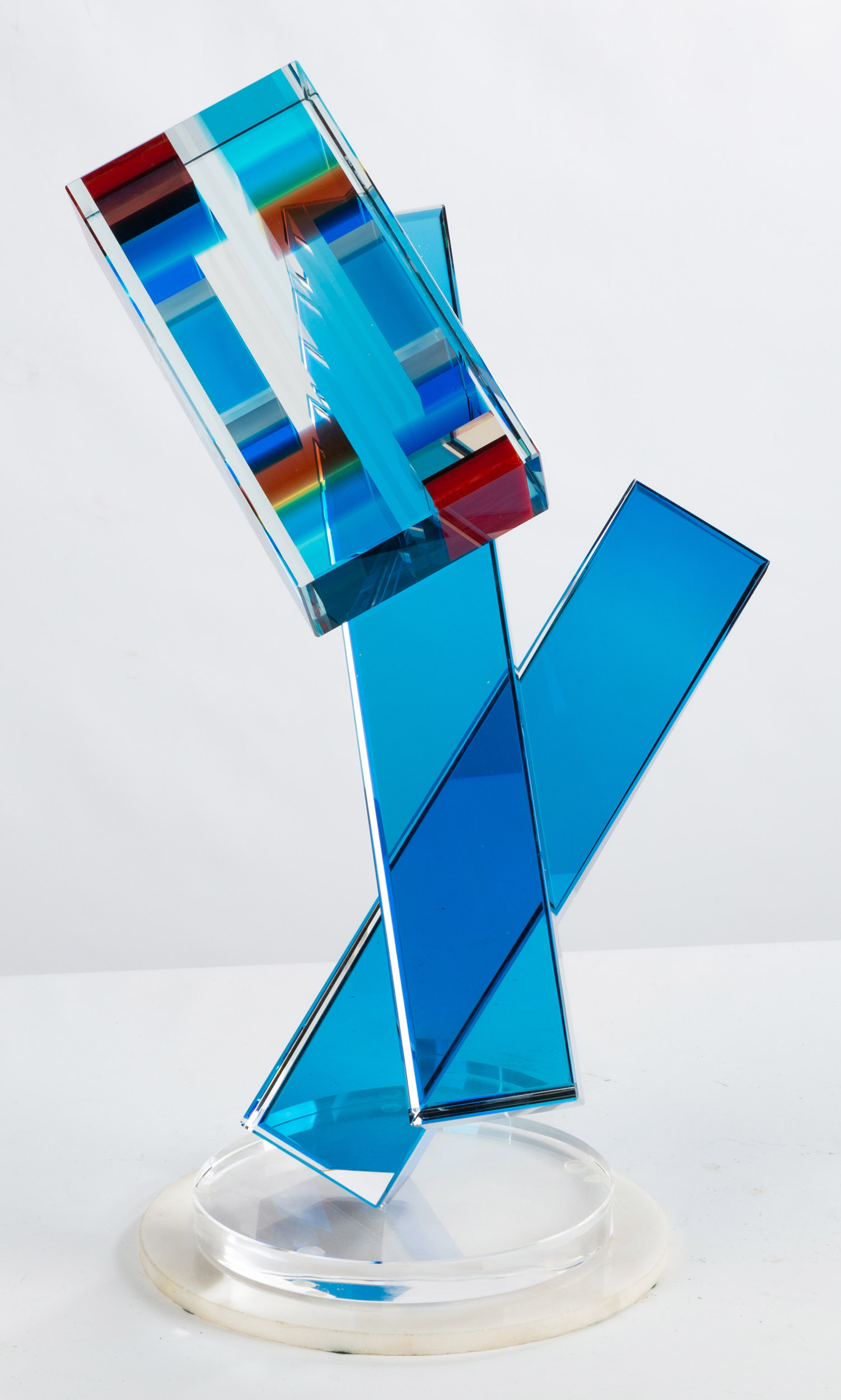 Appraisal: MICHAEL ESTES TAYLOR AMERICAN B ART GLASS SCULPTURE Rochester NY