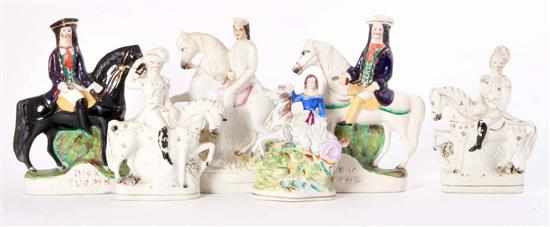 Appraisal: Collection of Staffordshire figures late th century comprising pair of