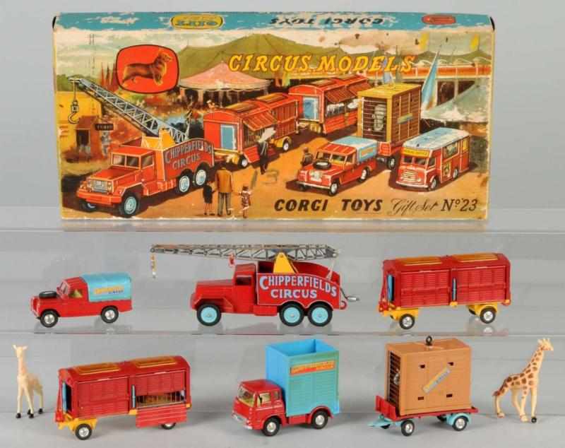 Appraisal: Corgi Die-Cast Chipperfield Circus Models Description Comes with six vehicles