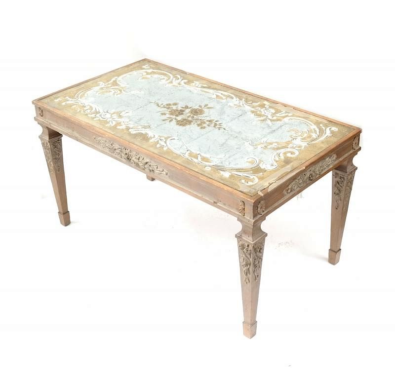 Appraisal: Louis XVI Style Oak Coffee Table th century Louis XVI