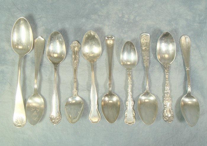 Appraisal: sterling silver spoons various patterns makers longest TO Estimate -