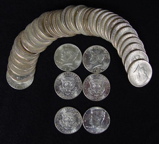 Appraisal: Kennedy Halves Dated silver mixed grades XF-BU