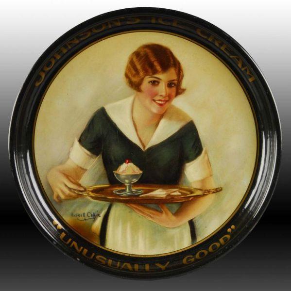 Appraisal: Johnson's Ice Cream Serving Tray Description Circa to Artwork by