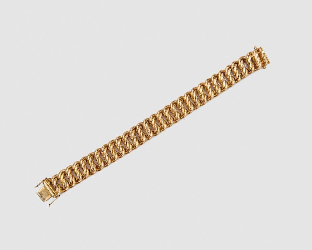 Appraisal: K Yellow Gold Bracelet K Yellow Gold Bracelet comprising double