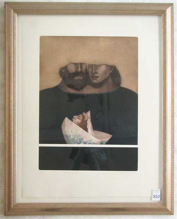 Appraisal: LUCIA MAYA ETCHING AND AQUATINT Mexico California born Navegante del