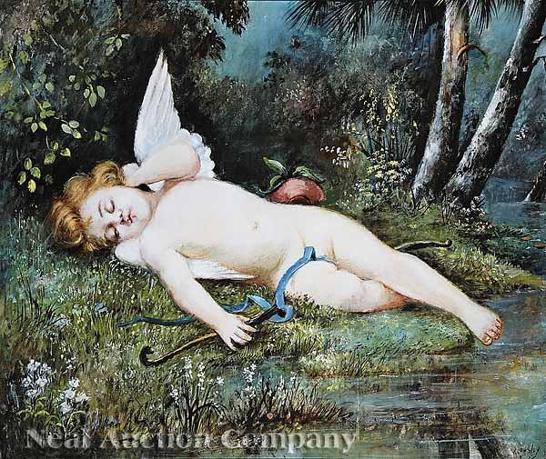 Appraisal: Will Ousley American Louisiana - Cupid Asleep and Cupid Awake