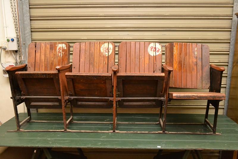 Appraisal: A FOUR SEAT CINEMA CHAIR A FOUR SEAT CINEMA CHAIR