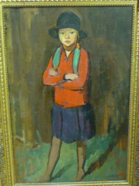 Appraisal: PHILIP NAVIASKY - Portrait of Sally in School Uniform oil