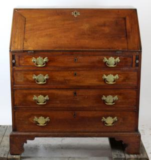 Appraisal: English fall front secretary in mahogany with brass hadware h