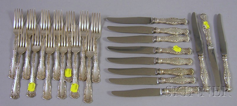 Appraisal: Eleven Silver Handled Gorham Knives and Thirteen Reed Barton Silver