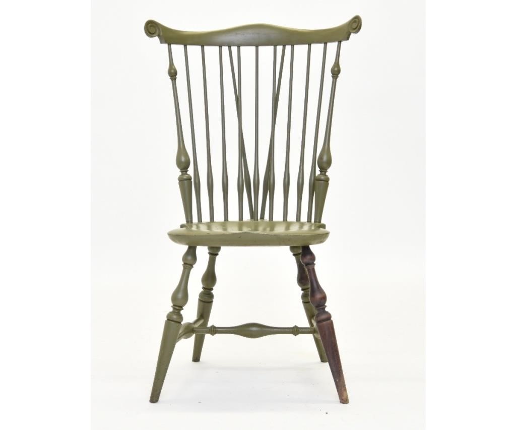 Appraisal: Wallace Nutting brace back Windsor side chair retaining partial label