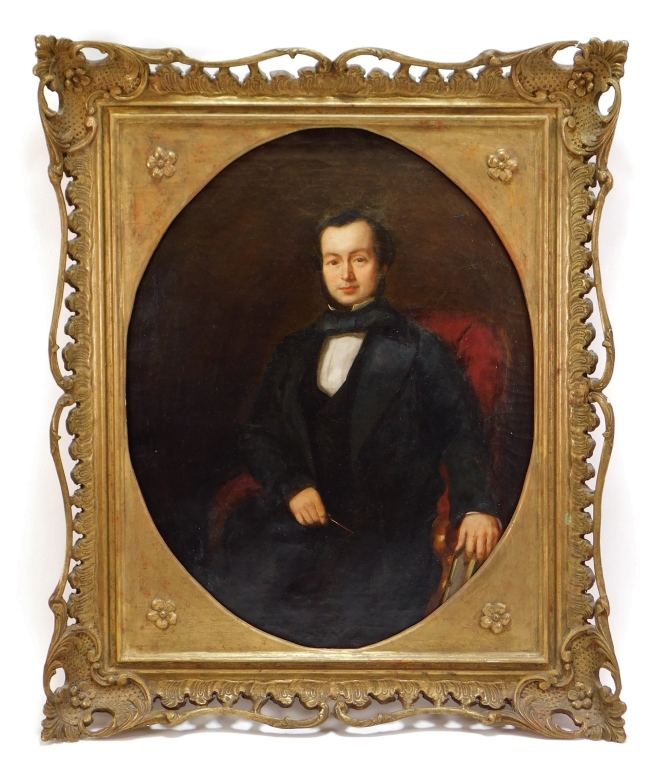 Appraisal: ENGLISH SCHOOL PORTRAIT OF A GENTLEMAN PAINTING England Mid th