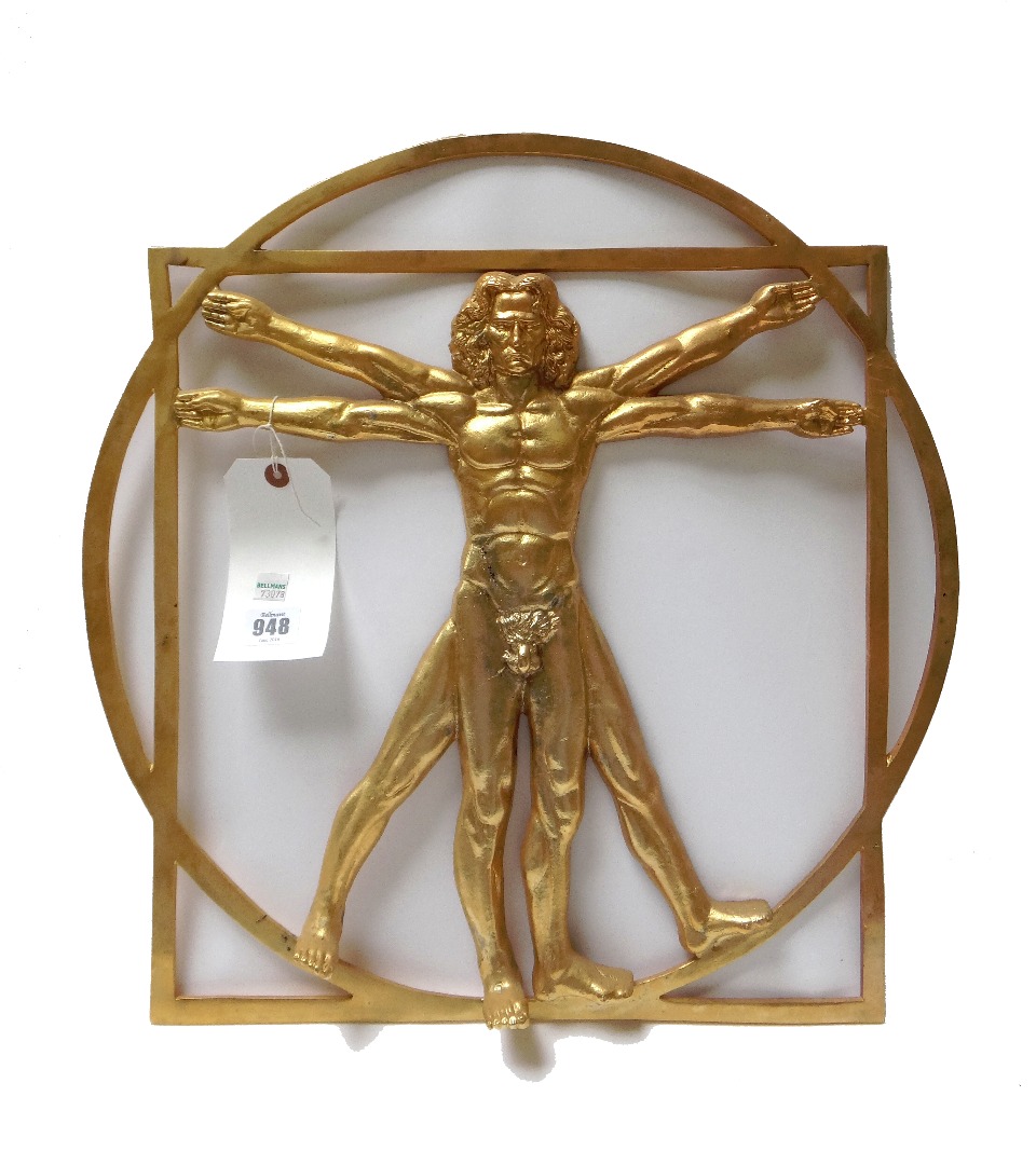 Appraisal: A gilt brass modern casting of Ecce Homo after Da