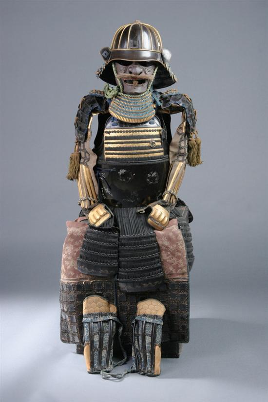 Appraisal: JAPANESE SUIT OF ARMOR TWO PLATE STANDING CUIRASS Edo period