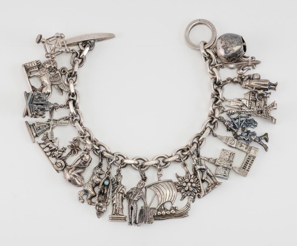 Appraisal: DANISH STERLING SILVER CHARM BRACELET APPROX TROY OZ WEIGHABLEDANISH STERLING