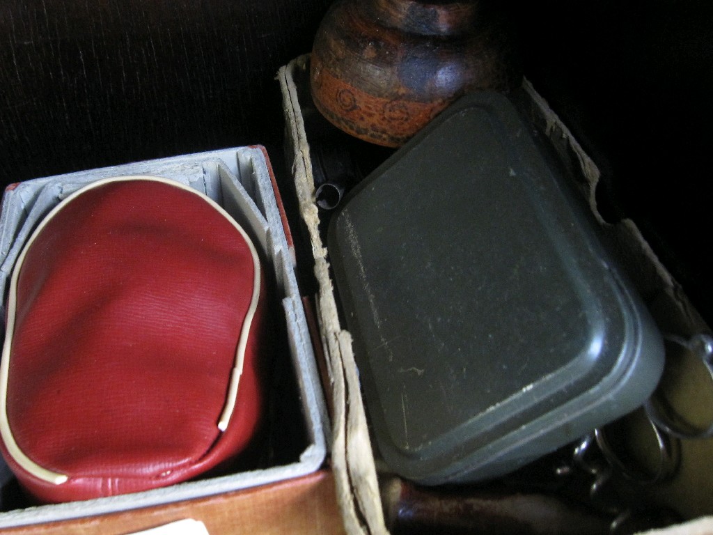 Appraisal: Lot comprising box of miscellania and a shaver