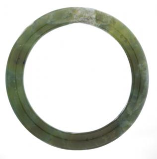 Appraisal: Jade Bangle Bracelet mm round carved solid jade bangle bracelet