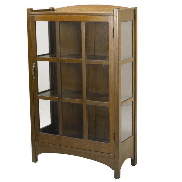 Appraisal: L J G STICKLEY Single door china cabinet with arched