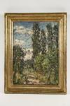 Appraisal: OOC LAID ON BOARD - Impressionist Landscape with Poplar Trees