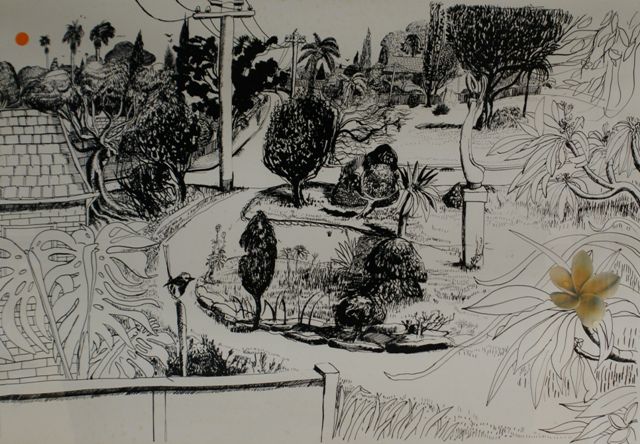 Appraisal: Brett Whiteley - Lindfield Gardens lithograph signed 'brett whiteley' lower