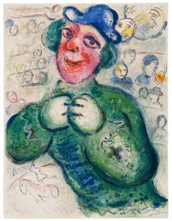 Appraisal: MARC CHAGALL Le Cirque Color lithograph x mm x inches