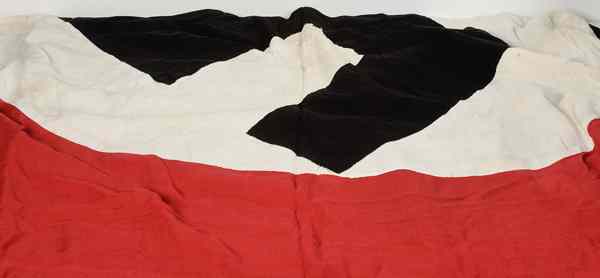 Appraisal: German WWII Party Flags Lot of Two Two German WWII