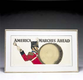 Appraisal: TWO ROCKWELL COLOR LITHOGRAPHS Two color lithographs entitled American Marches