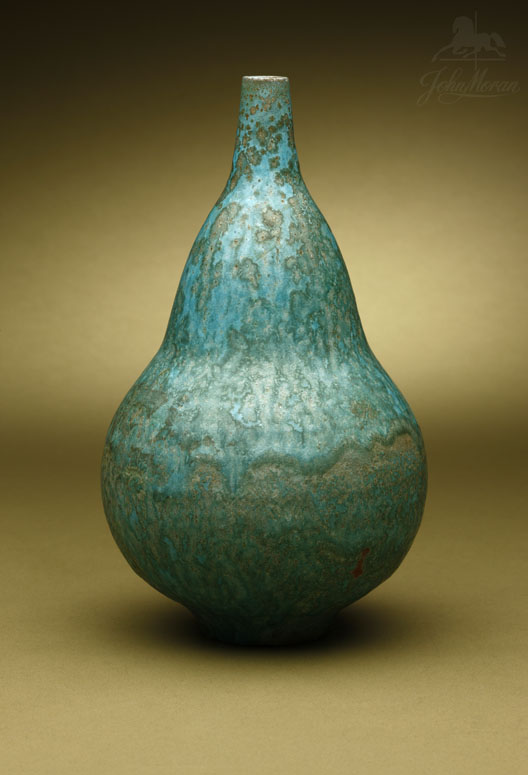 Appraisal: A Natzler turquoise earthenware double gourd vase A Natzler turquoise