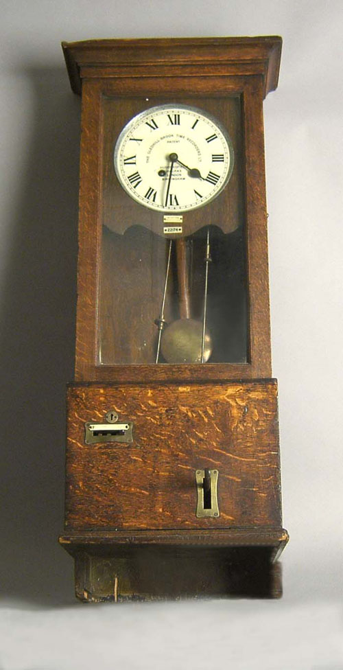 Appraisal: English Gledhill-Brook Time Punch clock ca h