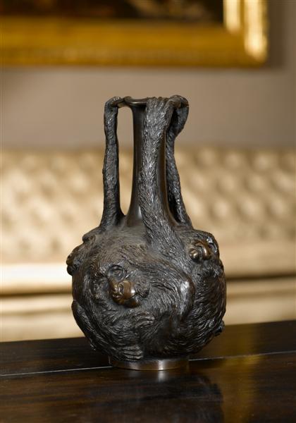 Appraisal: Japanese patinated bronze vaseH in