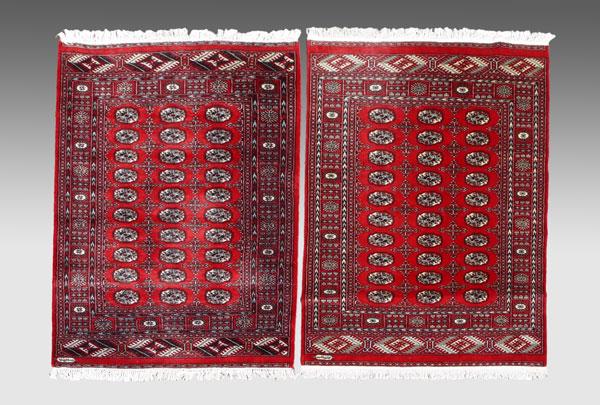 Appraisal: TWO SIGNED BOKHARA RUGS Each approx ' '' x '