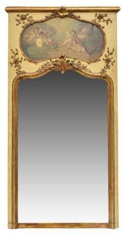 Appraisal: French Louis XVI style trumeau wall mirror th c parcel