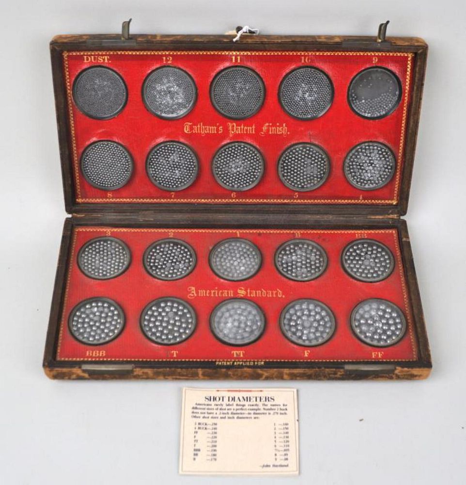 Appraisal: Tatham's American Standard Cased Shot Sampler with different shot sizes