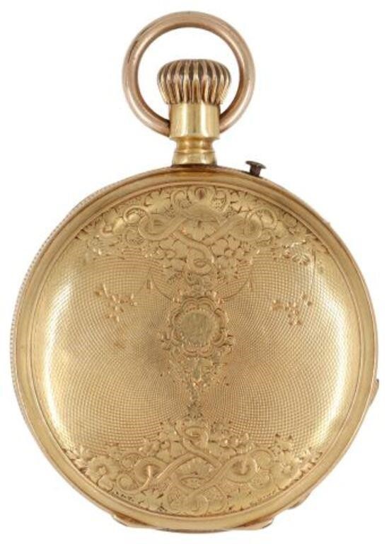 Appraisal: Swiss kt gold hunter cased pocket watch J Robert Fils