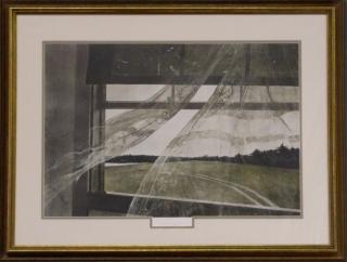 Appraisal: Andrew Wyeth Hand Signed Print Wind From the Sea Andrew