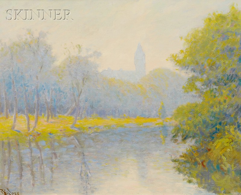 Appraisal: William Johnson Bixbee American - Along the Charles River Perkins