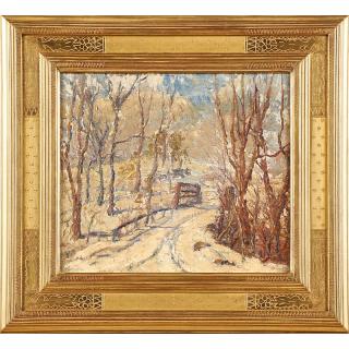 Appraisal: WILLIAM FRANCIS TAYLOR American Canadian Untitled winter landscape Oil on