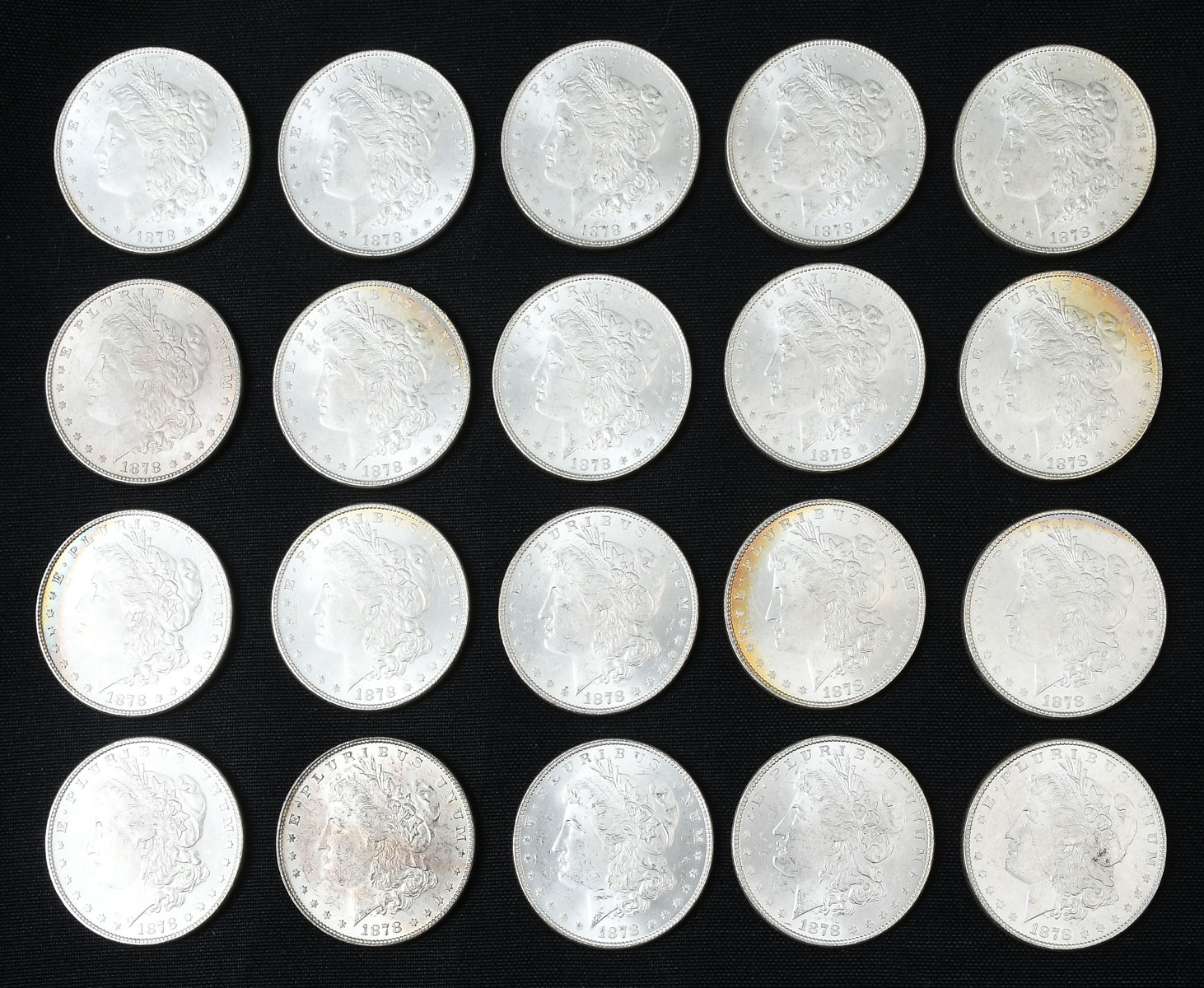 Appraisal: ROLL OF P SILVER DOLLARS WITH - TAIL FEATHERS pc