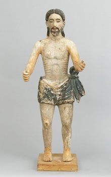 Appraisal: A Monumental Santo Of Christ Resurrected ca th th Century