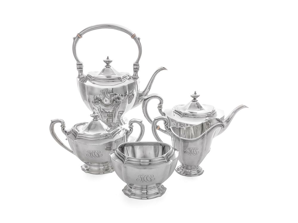 Appraisal: An American Silver Five-Piece Tea Service An American Silver Five-Piece