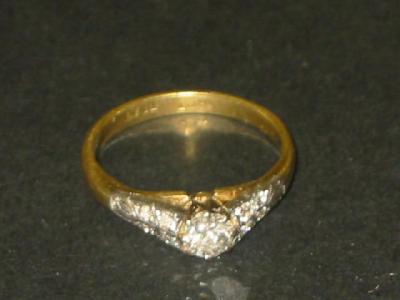 Appraisal: A SOLITAIRE DIAMOND RING the brilliant cut stone approximately cts