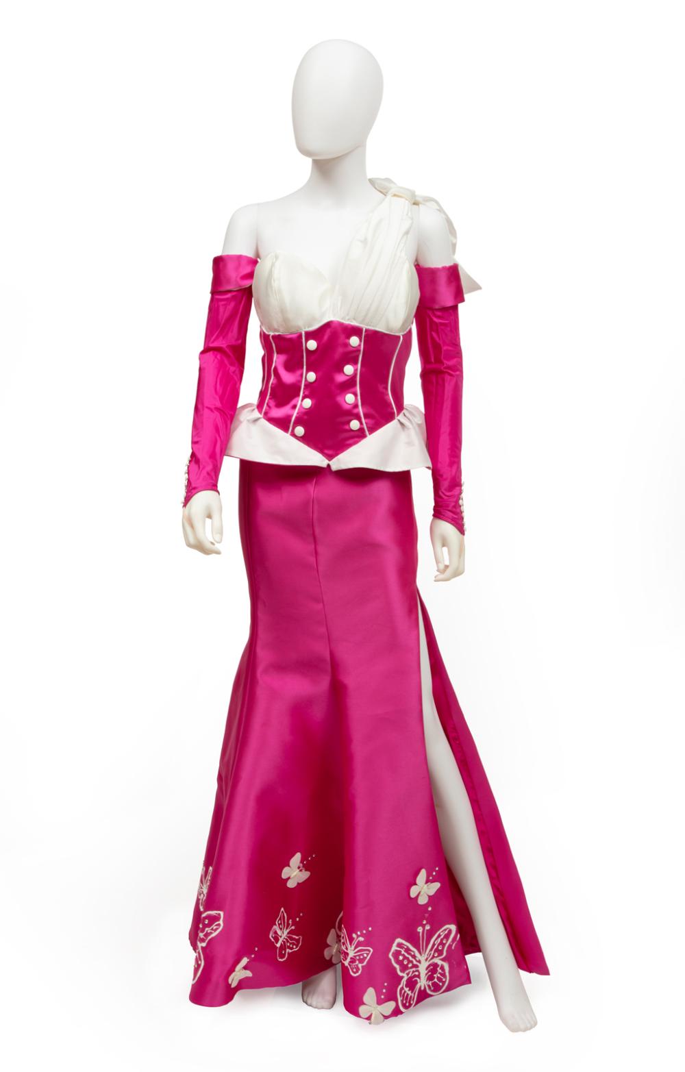 Appraisal: Two Chris Owens' Custom Costume Gowns one with fuchia and