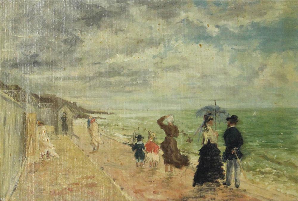 Appraisal: STYLE OF EUGENE BOUDIN FRENCH - CHILDREN ON THE BEACH