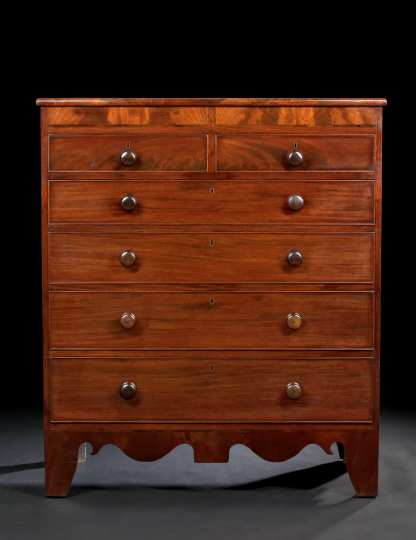 Appraisal: Victorian Mahogany Chest mid- th century the rectangular top with