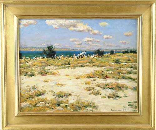 Appraisal: SERGEI DANILOWICH DUMENKO Russian - A BEACH MOTIF Oil on